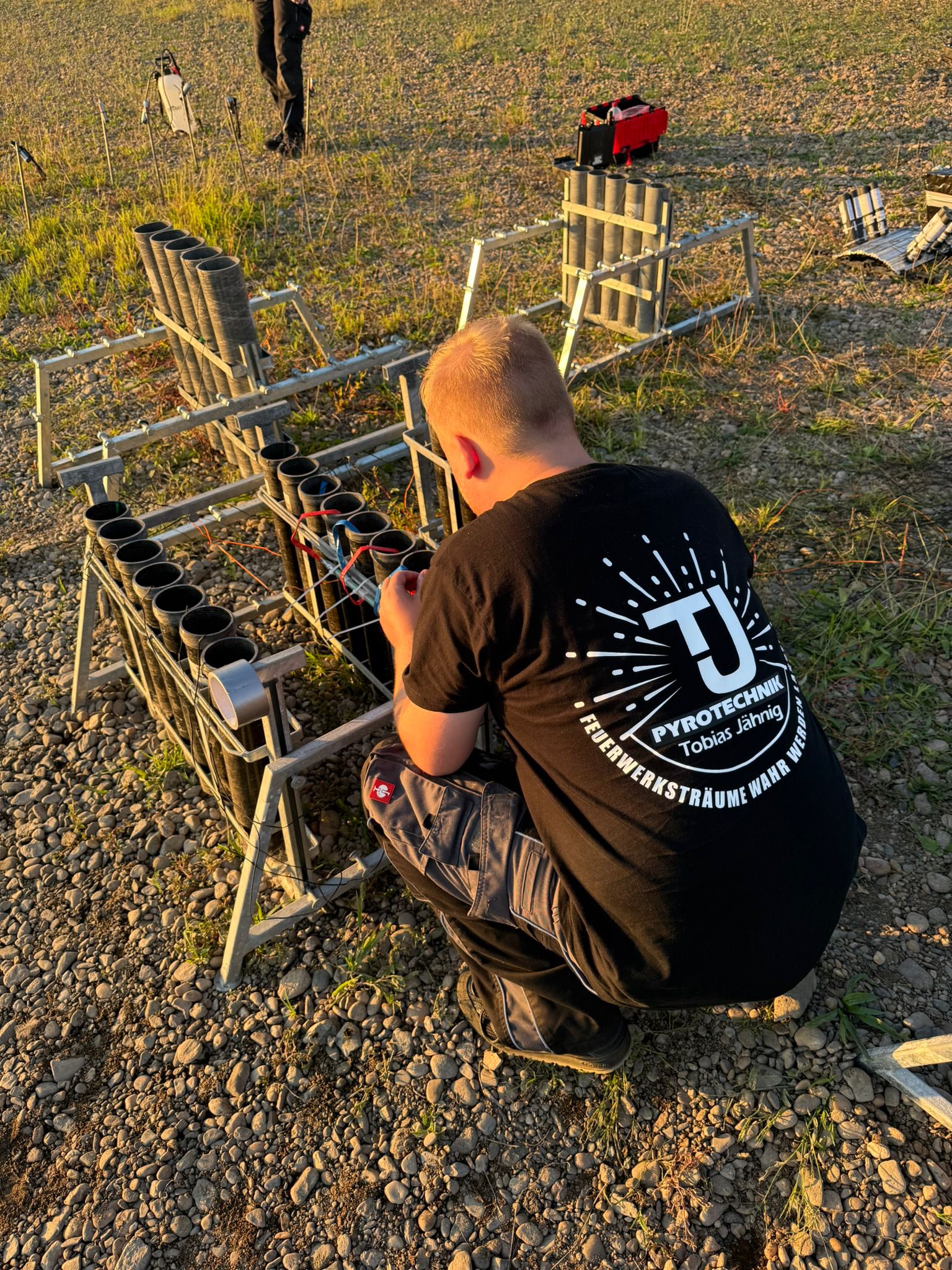 Tobias Jähnig bei der Vorbereitung